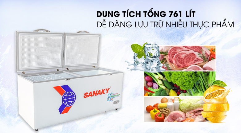 Tủ mát giúp bảo quản thực phẩm tươi xanh